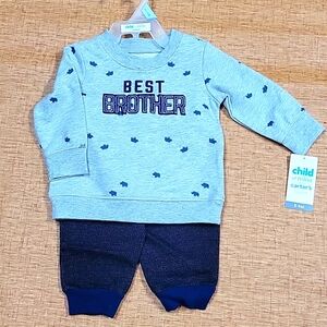 NWT 3-6 Months Carter's 2 pc. Kids Set Best Brother